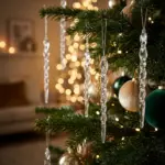 12/24/36PCS Christmas Acrylic Icicle Decorations, Simulated Snow Ice Hanging Ornaments for Xmas Tree & Home Décor