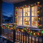 1 Piece LED Christmas Garland – Pre-Lit Metallic Tinsel Garland with Lights for Tree, Mantel & Stairs doorway
