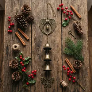 windchime rustic flatlay