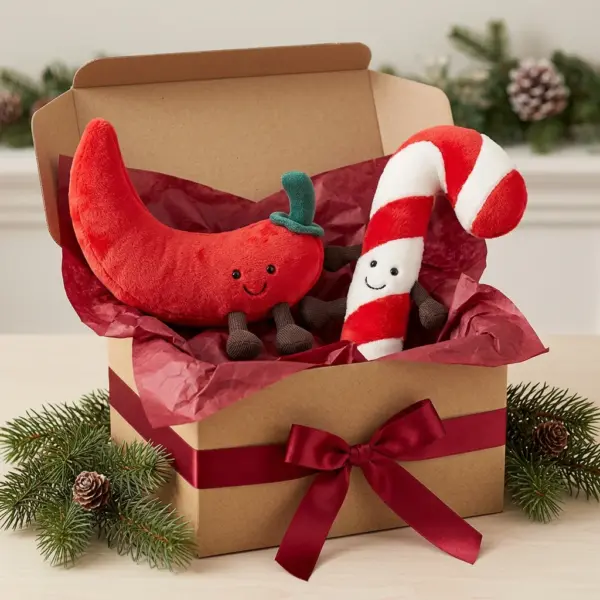 xmas plush gift box