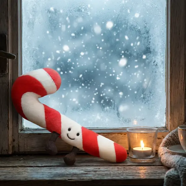 xmas plush window snow