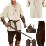 4 Piece Men's Renaissance Costume Set feature