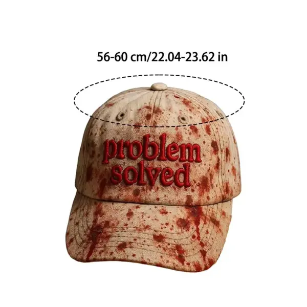 Halloween Bloody Embroidered Baseball Cap Horror Theme Splatter Print Hat size